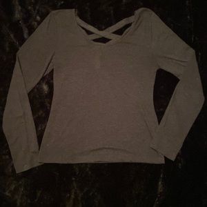 Zenana OutFitters Gray Long Sleeved Top